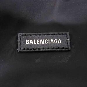 1円 ■極美品■ BALENCIAGA バレンシアガ ナイロン ボディバッグ ウエストポーチ ウエストバッグ メンズ レディース ブラック系 FA5936の画像6