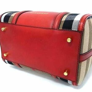 1円 ■極美品■ BURBERRY バーバリー ノバチェック キャンバス 2WAY ハンドバッグ ショルダー 斜め掛けかばん ブラウン系 FA6016の画像4