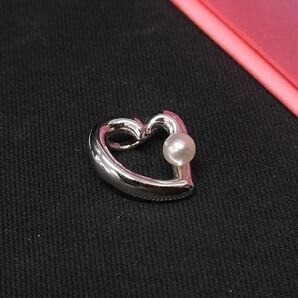 ■極美品■ TASAKI タサキ 本真珠 アコヤ真珠 パール SV925 約3mm ペンダントトップ ネックレストップ アクセサリー シルバー系 DD0932の画像1