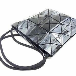 1円 ■新品同様■ BAO BAO ISSEY MIYAKE バオバオイッセイミヤケ PVC 総柄 クロスボディ ショルダーバッグ ポシェット グレー系 FC2567の画像3