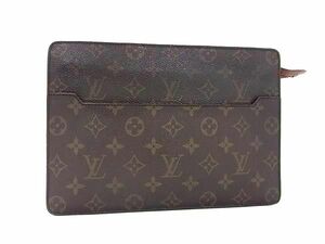 1円 ■美品■ LOUIS VUITTON ルイヴィトン M51795 モノグラム ポシェット オム クラッチバッグ セカンドバッグ ブラウン系 AW3501