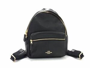 1円 ■極美品■ COACH コーチ F28995 レザー リュックサック バックパック レディース ブラック系 AW6739