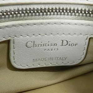 1円 ■美品■ ChristianDior クリスチャンディオール レザー チェーン ハンドバッグ トートバッグ レディース ホワイト系 CD1376の画像6