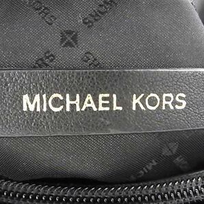 1円 ■美品■ MICHAEL KORS マイケルコース レザー チェーン キルティング クロスボディ ハンドバッグ ショルダー ブラック系 BI1888の画像6