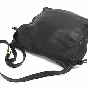 1円 ■美品■ LOEWE ロエベ アナグラム ナッパレザー クロスボディ ショルダーバッグ 斜め掛け 肩掛け レディース ブラック系 AY1954の画像3