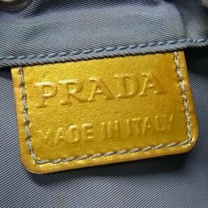 1円 PRADA プラダ テスートナイロン 巾着型 ポーチ 小物入れ 化粧ポーチ マルチケース レディース ブルー系 AW4933の画像4