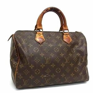 1円 LOUIS VUITTON ルイヴィトン M41526 モノグラム スピーディ30 ハンドバッグ ミニボストンバッグ レディース ブラウン系 AW8504の画像1