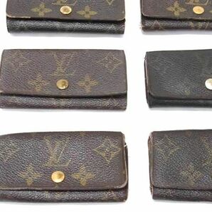 1円 LOUIS VUITTON ルイヴィトン M62631 モノグラム ミュルティクレ4 4連 キーケース 鍵入れ 16点セット まとめ売り ブラウン系 DA7530の画像4