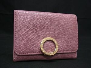 1円 ■美品■ BVLGARI ブルガリブルガリ レザー コインケース コインパース 小銭入れ レディース パープル系 FA5420