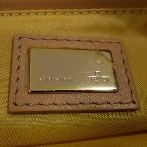 1円 ■美品■ FENDI フェンディ ズッカ柄 ズッキーノ キャンバス ワンハンドル ハンドバッグ レディース ピンク系×アイボリー系 FA5900の画像6