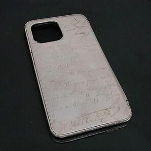 1円 Berluti ベルルッティ カリグラフィ iPhone 13ProMax 対応 アイフォンケース スマホケース メンズ レディース グレー系 FA1229の画像1