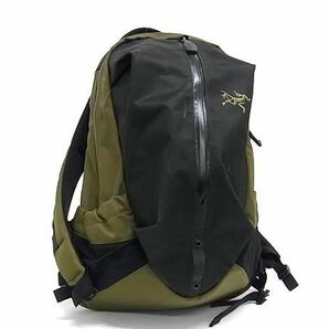 1円 ■美品■ ARC’TERYX アークテリクス ナイロンキャンバス リュックサック デイパック バックパック カーキ系×ブラック系 FA6169の画像1