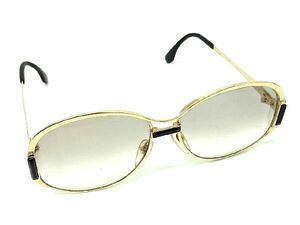 ■美品■ YVESSAINTLAURENT イヴサンローラン Y-802 サングラス メガネ 眼鏡 レディース メンズ ゴールド系 DD3947