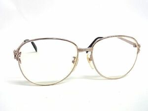 ■美品■ VALENTINO GARAVANI ヴァレンティノガラヴァーニ 5261 55□14 135 度入り メガネ 眼鏡 レディース ピンクゴールド系 DD4733