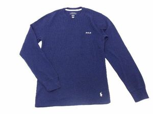 ■極美品■ POLO RALPH LAUREN ポロラルフローレン コットン×ポリエステル サイズ表記S 長袖 トップス 洋服 ネイビー系 DD6180