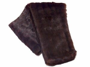 # beautiful goods # mink fur tippet muffler stole collar to coil lady's brown group DD5464