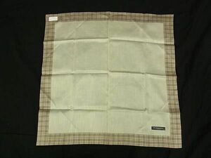 ■極美品■ BURBERRY バーバリー ノバチェック コットン100％ スカーフ ハンカチーフ レディース メンズ ベージュ系 DD3229