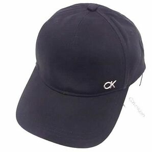 ■新品同様■ Calvin Klein カルバンクライン コットン100％ ベースボールキャップ 帽子 レディース メンズ ブラック系 FA1248の画像1
