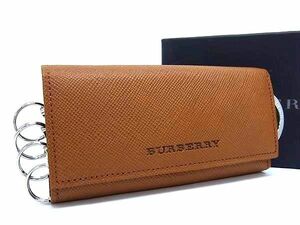 ■新品■未使用■ BURBERRY バーバリー レザー 4連 キーケース 鍵入れ メンズ レディース ブラウン系 AS8177