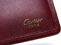 ■新品同様■ Cartier カルティエ マストライン レザー 二つ折り 長財布 ウォレット 札入れ メンズ レディース ボルドー系 AW1940_画像5