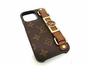 LOUIS VUITTON ルイヴィトン M81214 モノグラム バンパー ドーフィーヌ iPhone 13 Pro 対応 スマホケース ブラウン系 AU7721