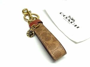 # as good as new # COACH Coach signature PVC key holder strap lady's brown group FA4095