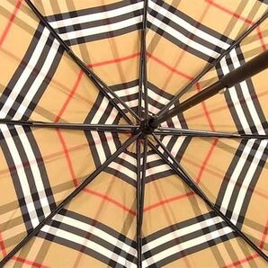 1円 ■美品■ Burberrys バーバリーズ ノバチェック 2段折り 折りたたみ傘 折り畳み傘 雨傘 高級傘 アンブレラ 雨具 ベージュ系 BH1973の画像3