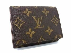 1円 ■美品■ LOUIS VUITTON ルイヴィトン M62920 モノグラム アンヴェロップ カルト ドゥ ヴィジット カードケース ブラウン系 FB0140