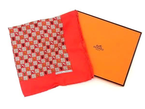 美品エルメス プチカレ ポケットチーフ H柄 シルク オレンジ タグ付き 美品エルメス プチカレ ポケットチーフ H柄 シルク オレンジ タグ付き