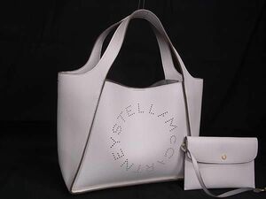 1 иен # превосходный товар # STELLA McCARTNEY Stella McCartney кожа сумка имеется большая сумка плечо плечо .. портфель слоновая кость серия AW5608
