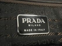 1円 PRADA プラダ B7562 テスートナイロン 鍵付き ハンドバッグ トートバッグ レディース メンズ カーキ系 AW8315_画像6