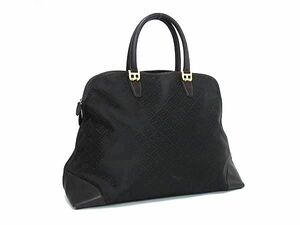 1円 ■極美品■ BALLY バリー キャンバス×レザー トートバッグ ショルダーバッグ 肩掛けかばん レディース ダークブラウン系 AW8362