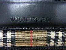 1円 ■極美品■ BURBERRY バーバリー ノバチェック レザー×キャンバス トートバッグ ショルダー 肩掛け ブラック系×ブラウン系 AW5595_画像6