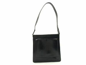 1円 ■美品■ GUCCI グッチ 001 0406 1871 パテントレザー ワンショルダーバッグ 肩掛けかばん レディース ブラック系 AW8491