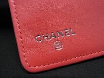 1円 CHANEL シャネル ココマーク マトラッセ パテントレザー キルティング 二つ折り 長財布 ウォレット 小銭入れ オレンジ系 BL0359_画像7