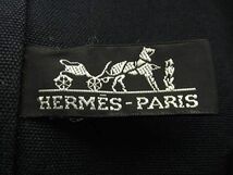 1円 HERMES エルメス フールトゥカバス キャンバス ハンドバッグ トートバッグ メンズ レディース ネイビー系×カーキ系 BL0112_画像6