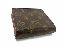 1円 LOUIS VUITTON ルイヴィトン M61667 モノグラム コンパクトジップ 二つ折り 財布 ウォレット レディース メンズ ブラウン系 BL0423_画像2