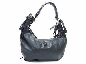 1 jpy # ultimate beautiful goods # miumiu MiuMiu leather one shoulder bag shoulder .. bag lady's black group BG8207