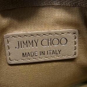 1円 JIMMY CHOO ジミーチュウ ナンシー スタースタッズ レザー キーリング付き コインケース コインパース ウォレット シルバー系 BL0531の画像4