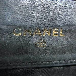 1円 CHANEL シャネル ココマーク パテントレザー 二つ折り 財布 ウォレット 小銭入れ 札入れ レディース ブラック系 BL0541の画像6