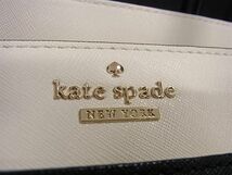 1円 ■極美品■ kate spade ケイトスペード PXRU5931 レザー ハンドバッグ トートバッグ レディース ブラック系×ホワイト系 FA6120_画像6