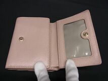 1円 ■美品■ FURLA フルラ レザー 三つ折り 財布 ウォレット 札入れ 小銭入れ レディース ピンクグレー系 BG7954_画像3