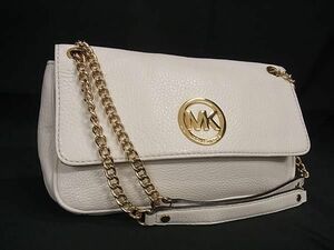 1 jpy # ultimate beautiful goods # MICHAEL KORS Michael Kors leather 2WAY handbag tote bag shoulder shoulder .. bag lady's white group FA6119