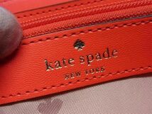 1円 ■極美品■ kate spade ケイトスペード レザー ラウンドファスナー 二つ折り 長財布 ウォレット 札入れ 小銭入れ オレンジ系 BG7960_画像5