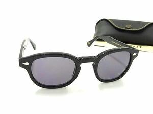 1円 ■極美品■ MOSCOT モスコット LEMTOSH 46□24-145 サングラス メガネ 眼鏡 レディース メンズ ブラック系 BG8438