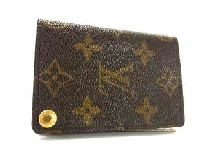 1円 ■美品■ LOUIS VUITTON ルイヴィトン M60937 モノグラム ポルトカルトクレディプレッシオン カードケース ブラウン系 BG8460