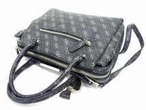 1円 ■美品■ GUESS ゲス PVC 2WAY ハンドバッグ ショルダーバッグ 斜め掛け レディース ブラック系 FA6352_画像3