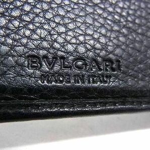 1円 ■極美品■ BVLGARI ブルガリ レザー 二つ折り 札入れ 財布 ウォレット メンズ ブラック系 BL0558の画像6