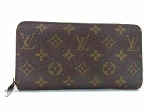 1円 LOUIS VUITTON ルイヴィトン M60017 モノグラム ジッピーウォレット ラウンドファスナー 長財布 小銭入れ 札入れ ブラウン系 AZ1578