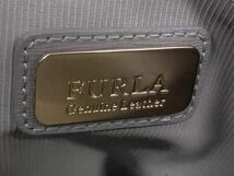 1円 ■美品■ FURLA フルラ テッサ レザー 2WAY ハンドバッグ トート ショルダーバッグ クロスボディ レディース グレー系 FA6359_画像6